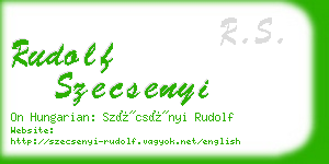 rudolf szecsenyi business card